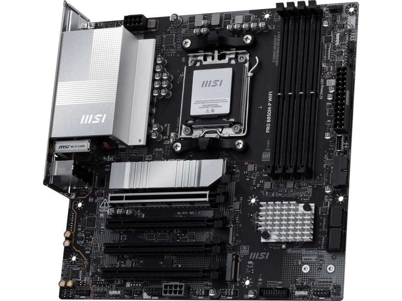 MSI PRO B850M-P WIFI AM5 AMD B - огляд і ціна Am5 Micro Atx Pcie 5.0 Motherboard